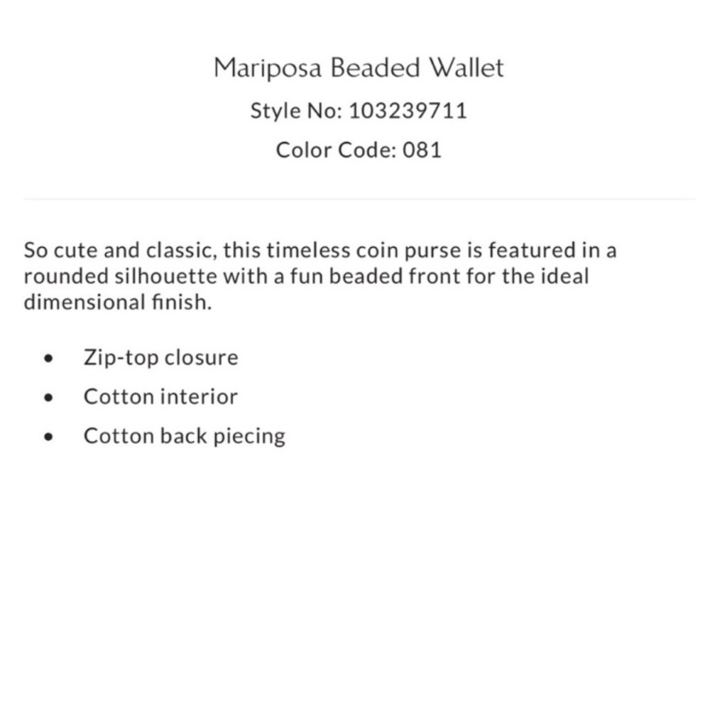 Free People! Mariposa Butterfly Beaded Wallet In Dark Orange/Desert Topaz NWT! - Picture 5 of 6